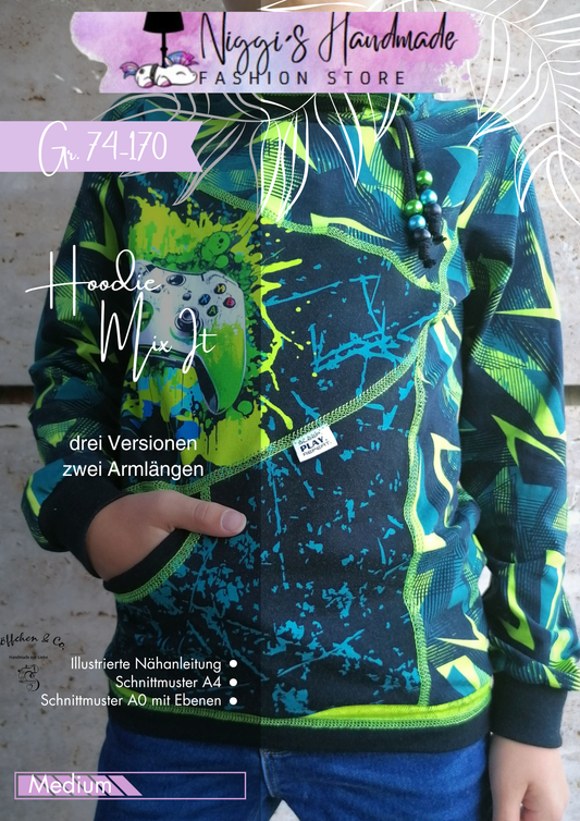 Fashion Ebook Hoodie Mix It | Größe 74-170 DIN- A4 & DIN-A0 PDF zum download