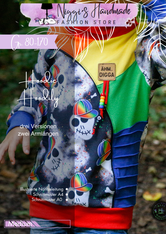 Fashion Ebook Hoodie Hoodily| Größe 80-170 DIN- A4 & DIN-A0 PDF zum download