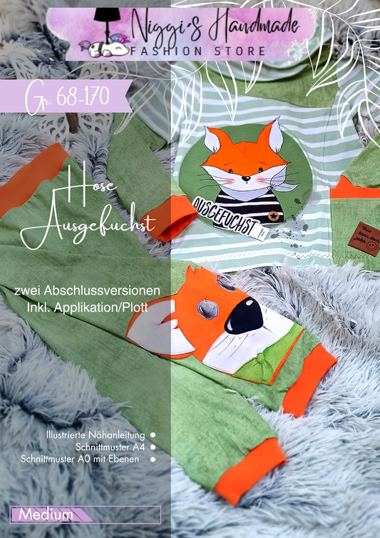 Fashion Ebook Hose Ausgefuchst | Größe 68-170 DIN- A4 & DIN-A0 PDF zum download