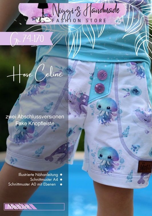 Fashion Ebook Hose Celiné | Größe 74-170 DIN- A4 & DIN-A0 PDF zum download