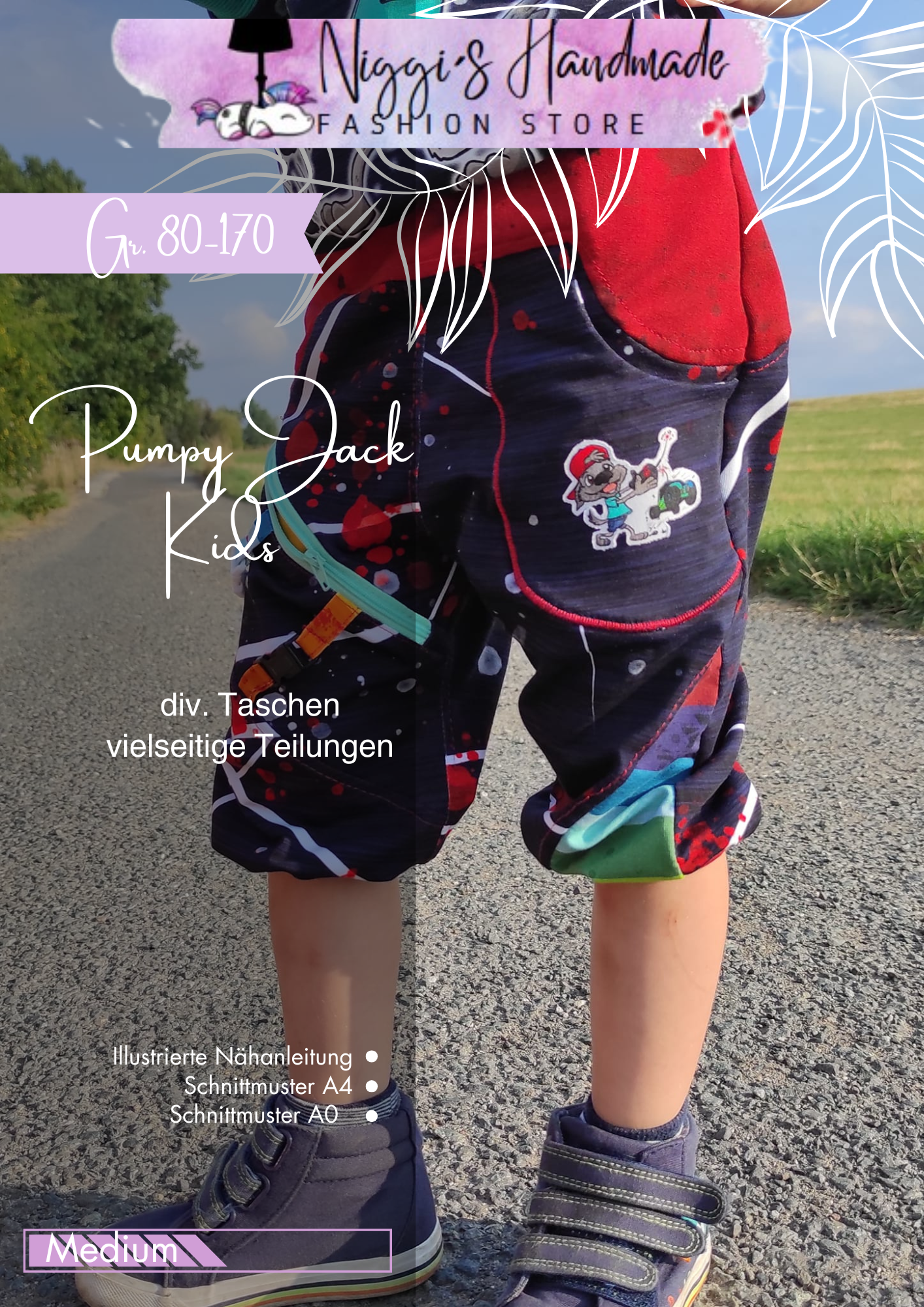 Fashion Ebook Hose Pumpy Jack Kids| Größe 80-170 DIN- A4 & DIN-A0 PDF zum download