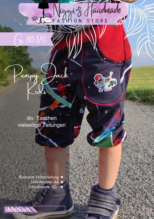 Fashion Ebook Hose Pumpy Jack Kids| Größe 80-170 DIN- A4 & DIN-A0 PDF zum download