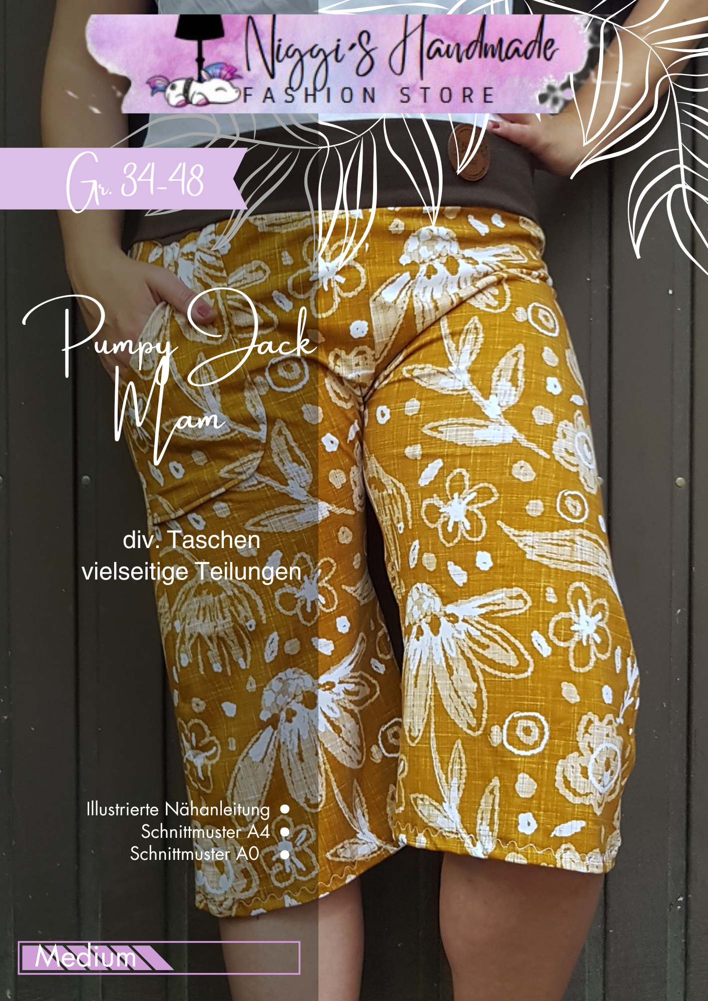 Fashion Ebook Hose Pumpy Jack Mom| Größe 34-48 DIN- A4 & DIN-A0 PDF zum download