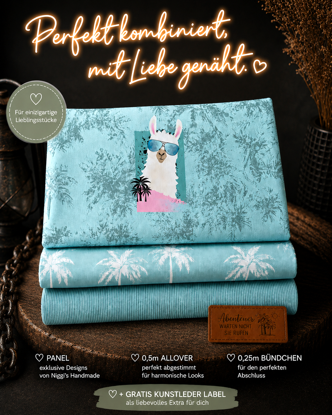 Kreatives Stoffpaket "Bunter Mix & Match" Neutral