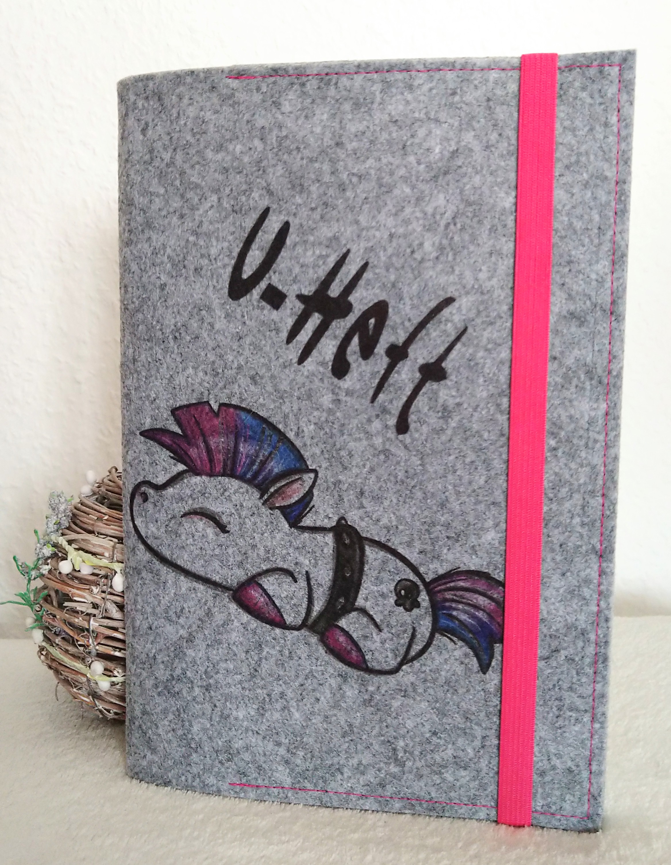 Punk Pony U-Heft Hülle grau
