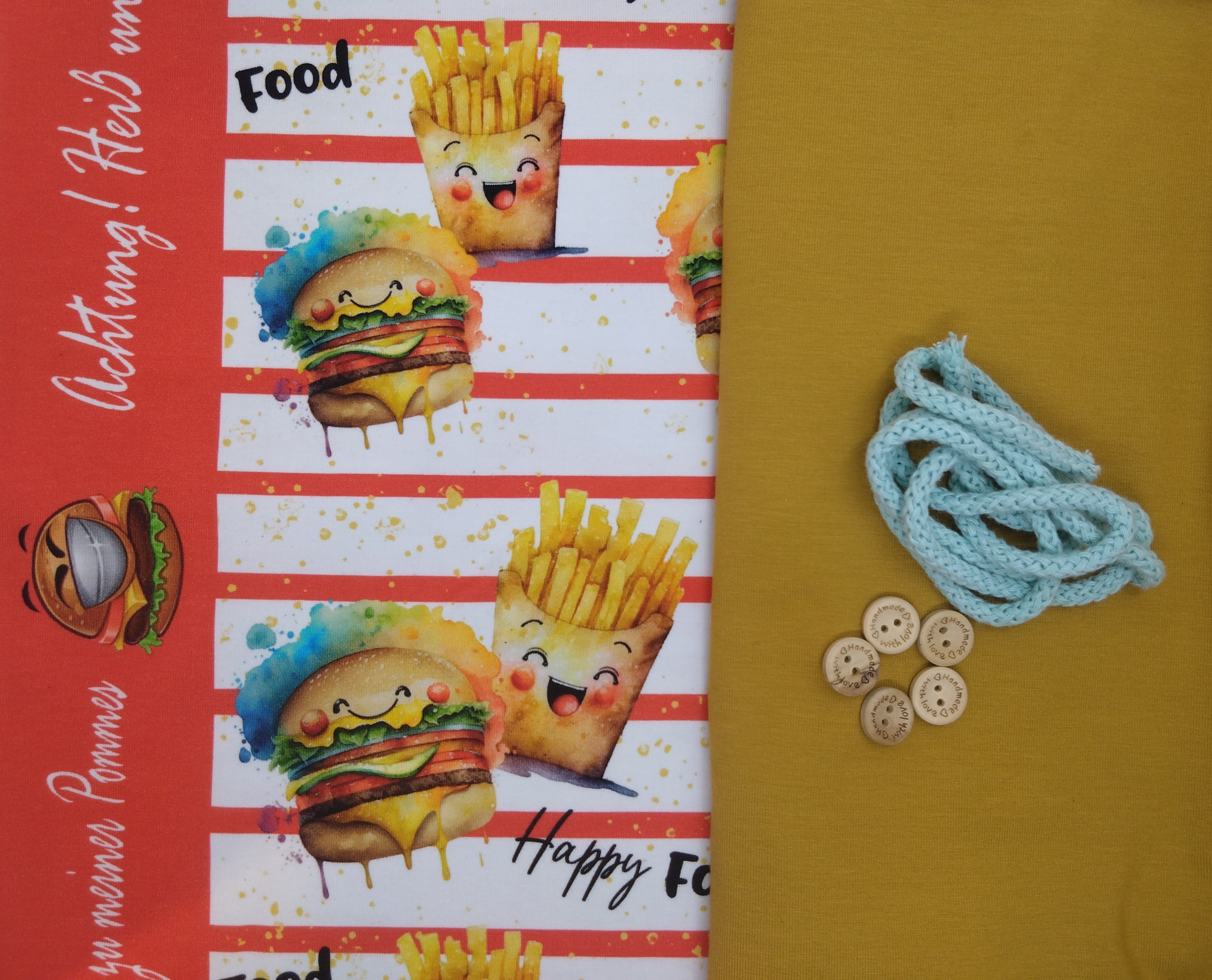 Stoffpaket Happy Food - Jersey