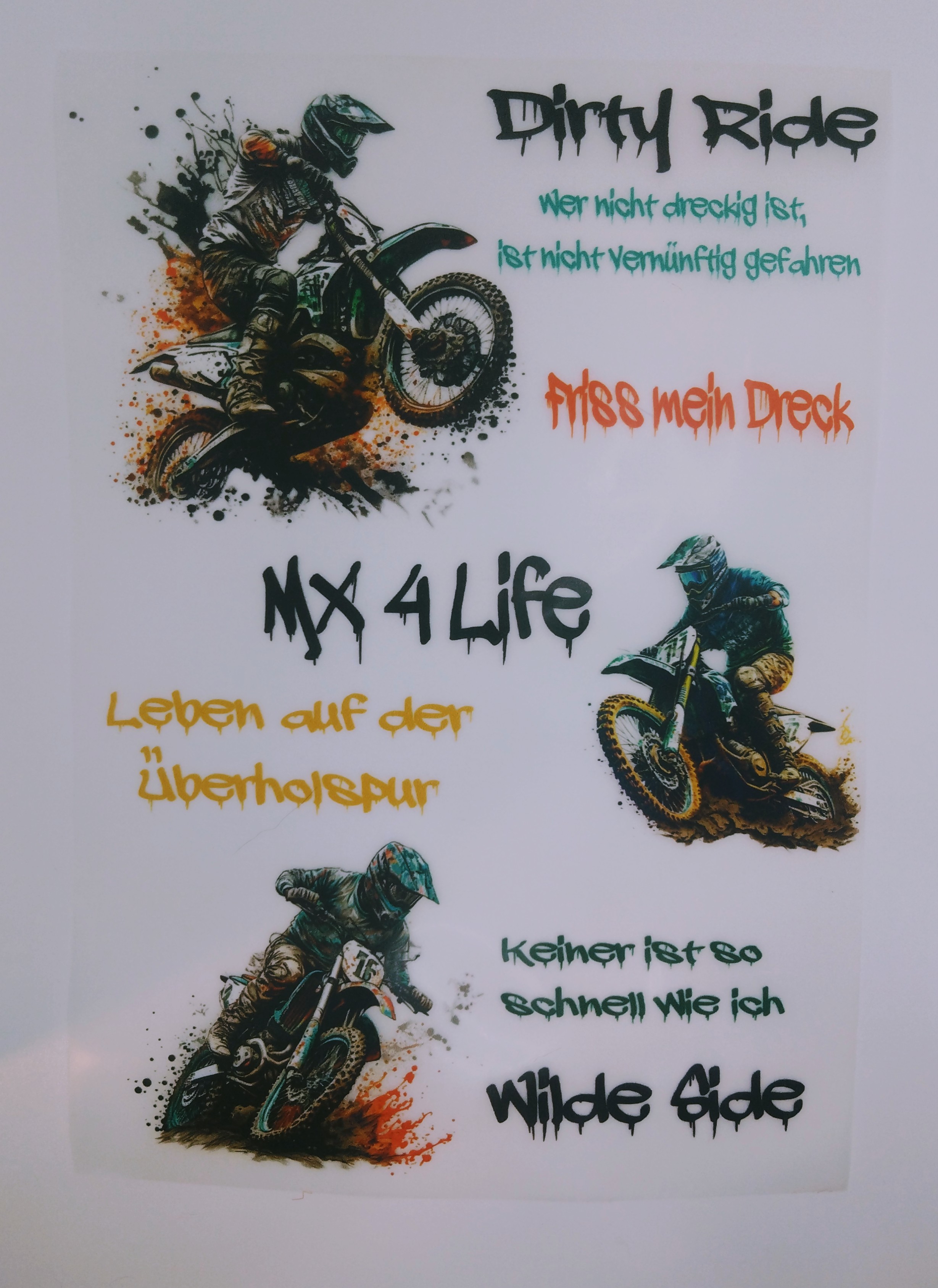 Bügelbilder Set MX 4 Live