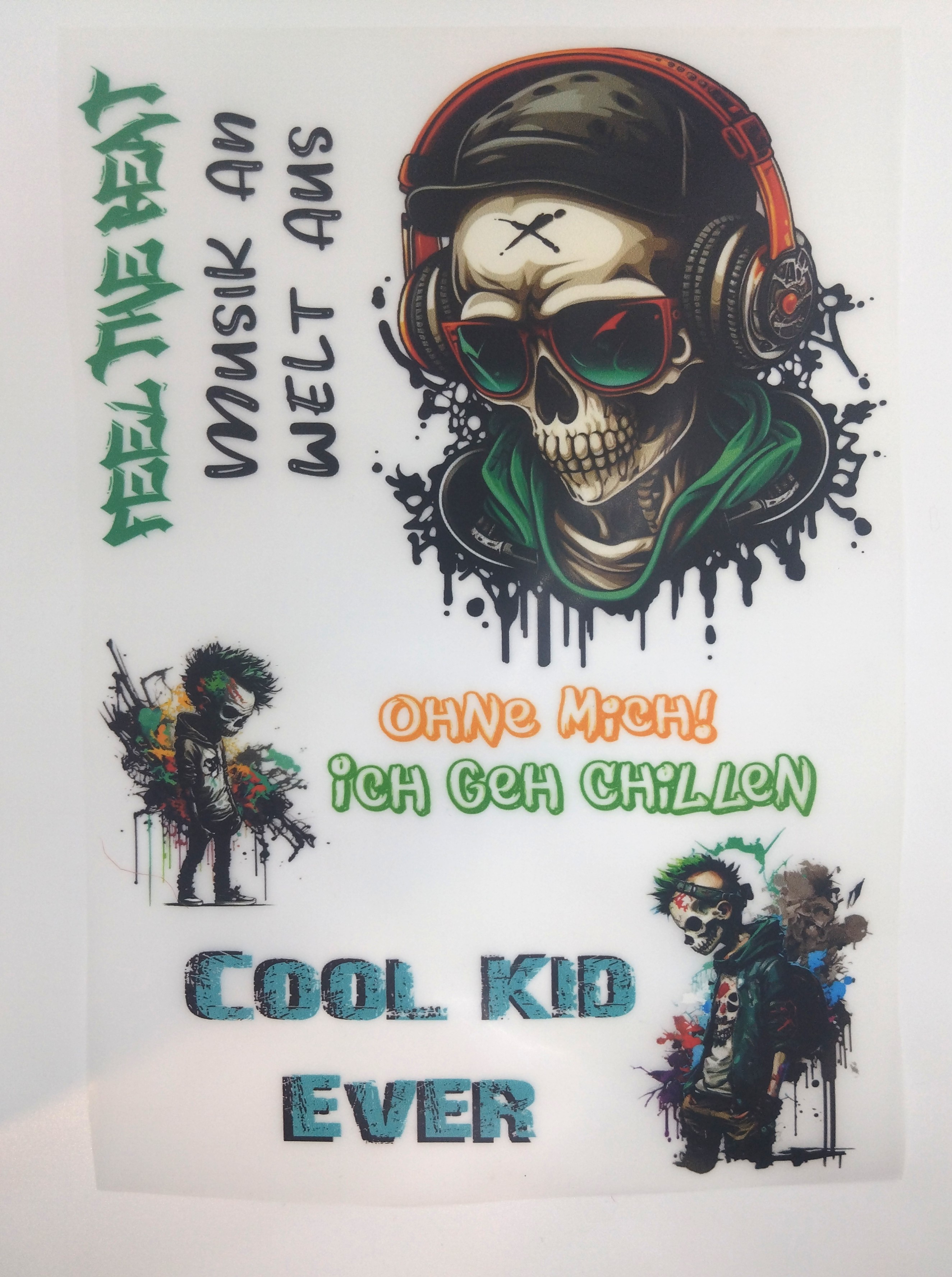 Bügelbilder Set Skull´s