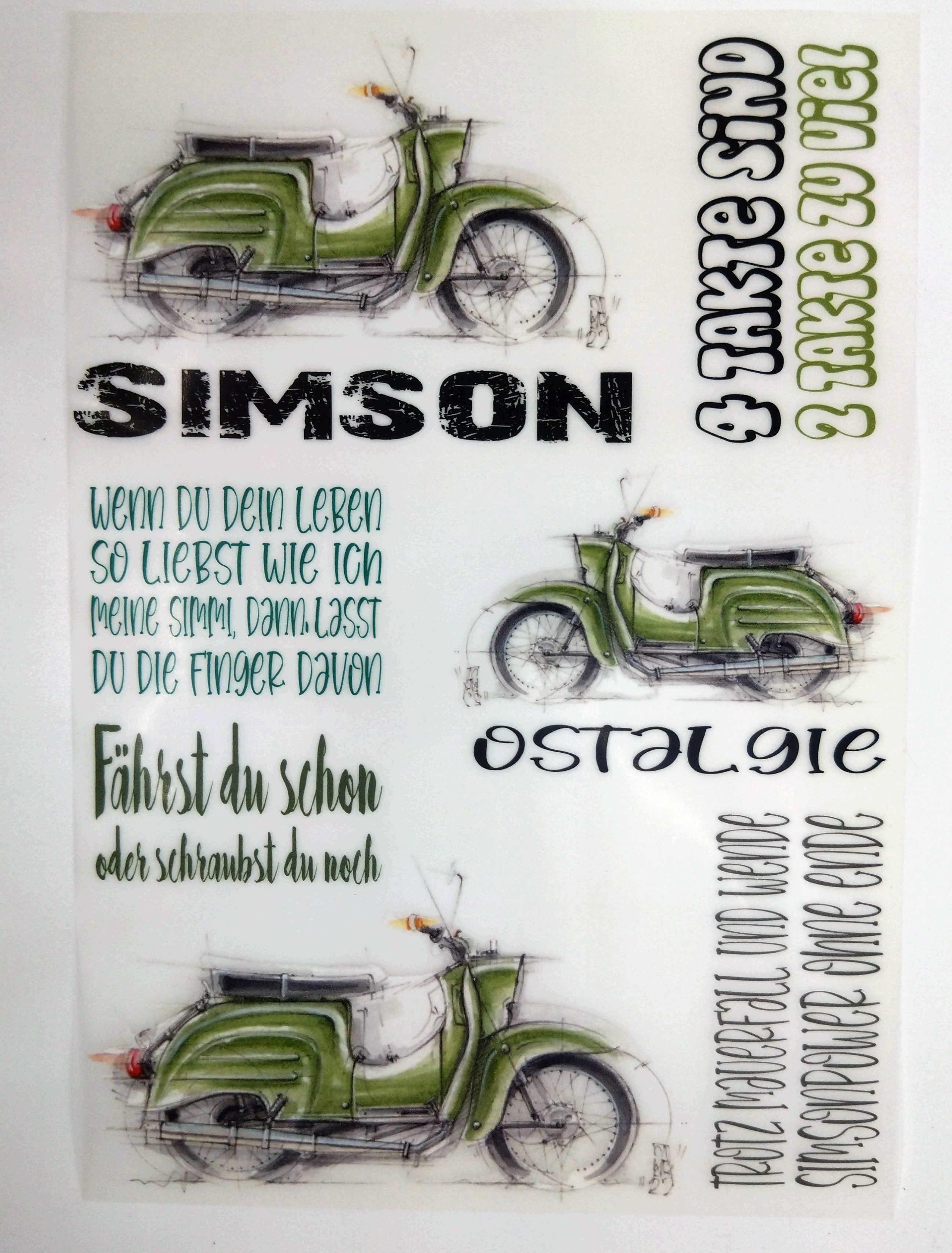 Bügelbilder Set Simson