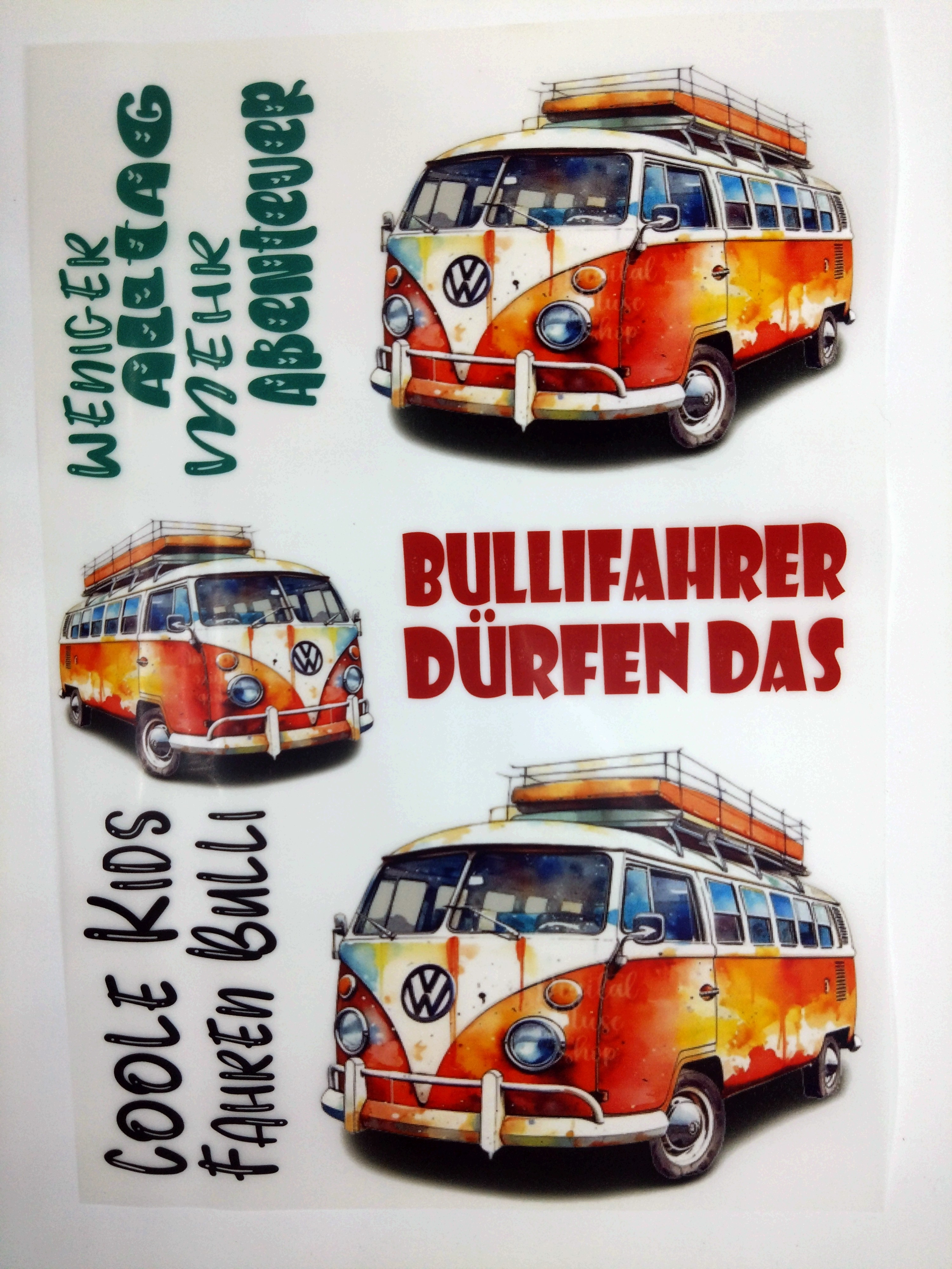 Bügelbilder Set Bulli