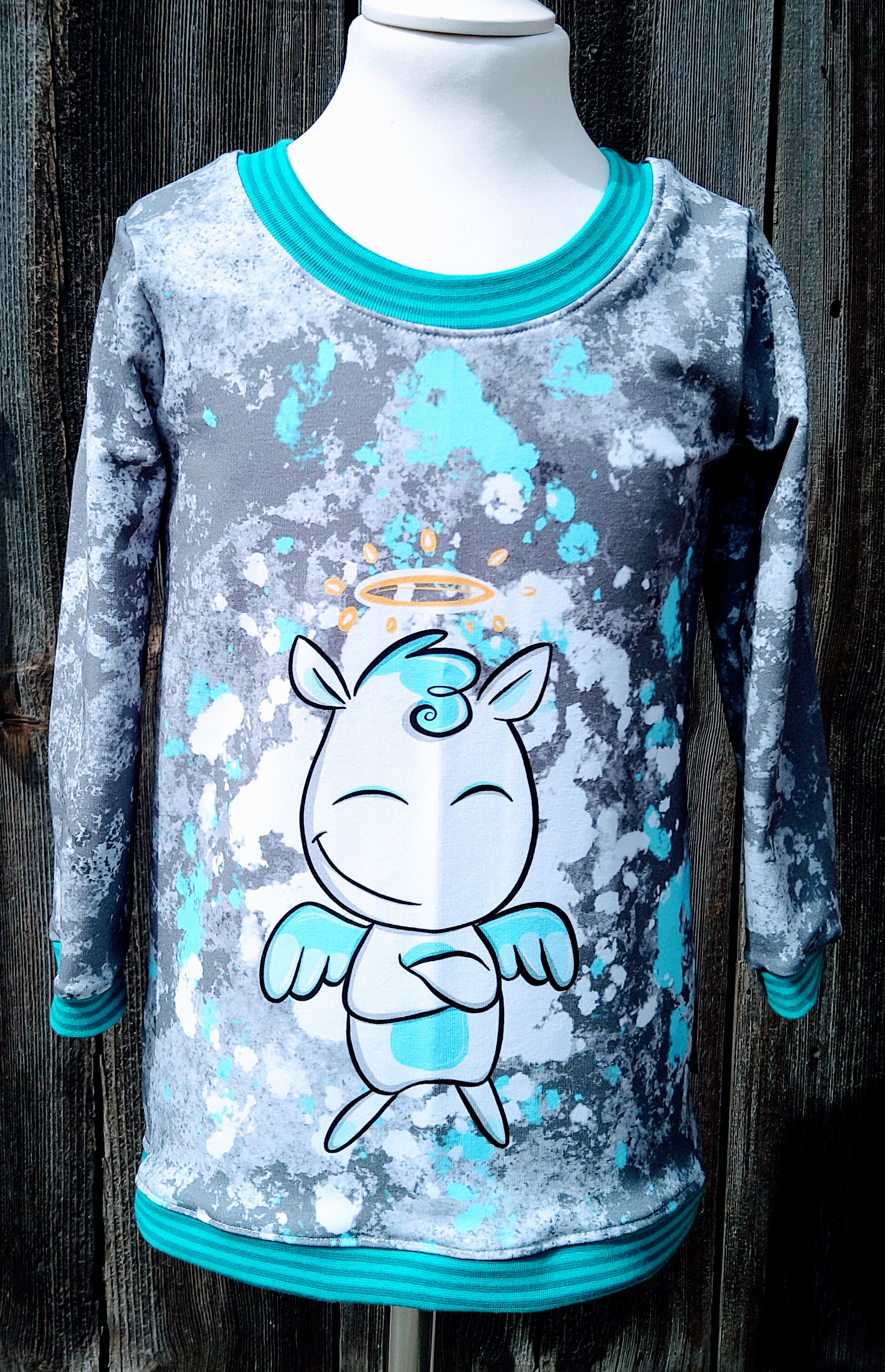 Langarm Shirt Gr. 104 - Layla, Sweatstoff